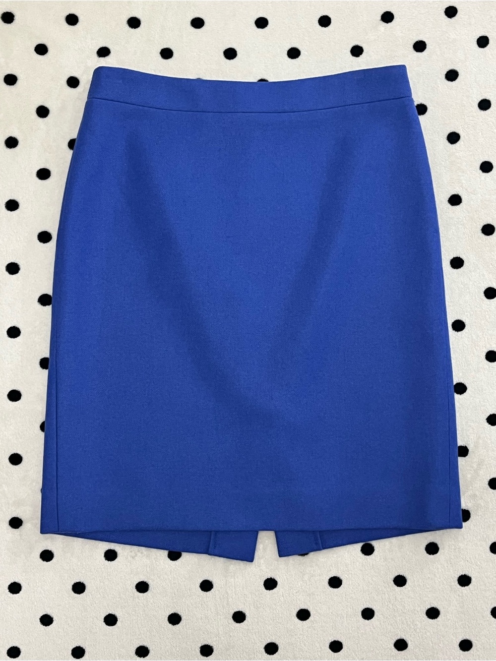J. Crew Factory Tailored Blue Wool Blend Pencil Skirt Size 4